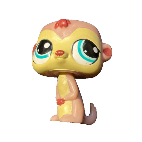 Littlest Pet Shop Dusty Pink Meerkat #1564 Teal Cyan Dot Eyes LPS - Picture 8 of 8